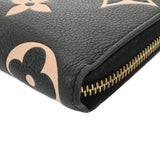 LOUIS VUITTON ルイヴィトン モノグラムアンプラント ジッピーウォレット バイカラー ブラック/ベージュ M80481 レディース レザー 長財布 Aランク 中古 銀蔵
