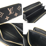 LOUIS VUITTON ルイヴィトン モノグラムアンプラント ジッピーウォレット バイカラー ブラック/ベージュ M80481 レディース レザー 長財布 Aランク 中古 銀蔵