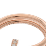 CARTIER カルティエ ジュストアンクル ダイヤ #52 B4210852 12号 レディース K18ピンクゴールド PG リング・指輪 Aランク 中古 銀蔵