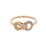 CARTIER カルティエ アグラフ リング #48 ダイヤ 8号 レディース K18イエローゴールド YG リング・指輪 Aランク 中古 銀蔵