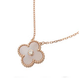 VAN CLEEF & ARPELS ヴァンクリーフ＆アーペル ヴィンテージアルハンブラ ネックレス 1Pダイヤ 2025年ホリデー VCARPMOP00 レディース K18ピンクゴールド PG ネックレス Aランク 中古 銀蔵