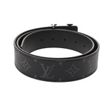 LOUIS VUITTON ルイヴィトン モノグラムエクリプス LVイニシャル サイズ90 ブラック/グレー M9043V メンズ モノグラムキャンバス ベルト 未使用 銀蔵