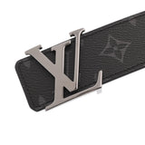 LOUIS VUITTON ルイヴィトン モノグラムエクリプス LVイニシャル サイズ90 ブラック/グレー M9043V メンズ モノグラムキャンバス ベルト 未使用 銀蔵