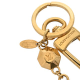LOUIS VUITTON ルイヴィトン ポルトクレ LV ファセット キーリング バッグチャーム ゴールド M65216 ユニセックス GP キーホルダー Aランク 中古 銀蔵