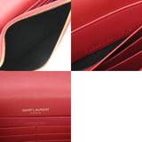 SAINT LAURENT サンローラン ケイト チェーンショルダー フリンジ レッド レディース レザー ショルダーバッグ ABランク 中古 銀蔵