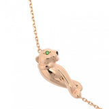 CARTIER カルティエ パンテール ドゥ カルティエ ダイヤ/エメラルド レディース K18ピンクゴールド PG ブレスレット Aランク 中古 銀蔵
