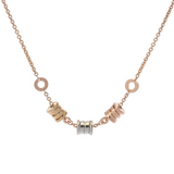 BVLGARI ブルガリ B-ZERO1 スリーエレメント ネックレス レディース K18ピンクゴールド PG K18YG/K18WG ネックレス Aランク 中古 銀蔵