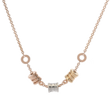 BVLGARI ブルガリ B-ZERO1 スリーエレメント ネックレス レディース K18ピンクゴールド PG K18YG/K18WG ネックレス Aランク 中古 銀蔵