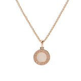 BVLGARI ブルガリ ブルガリブルガリ ホワイトシェル レディース K18ピンクゴールド PG ネックレス Aランク 中古 銀蔵