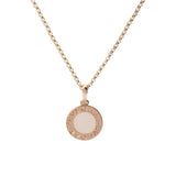 BVLGARI ブルガリ ブルガリブルガリ ホワイトシェル レディース K18ピンクゴールド PG ネックレス Aランク 中古 銀蔵