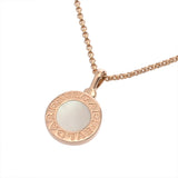 BVLGARI ブルガリ ブルガリブルガリ ホワイトシェル レディース K18ピンクゴールド PG ネックレス Aランク 中古 銀蔵
