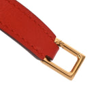 HERMES エルメス マイクロ リヴァル XS ルージュ ゴールド金具 □Q刻印(2013年頃) レディース レザー ブレスレット Aランク 中古 銀蔵