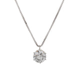 no brand ノーブランド 一粒ダイヤ ネックレス 1.014ct H-I1-VG レディース Pt900プラチナ ネックレス Aランク 中古 銀蔵