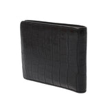 HERMES エルメス コペルニクス ブラック X刻印(2016年頃) ユニセックス アリゲーター 二つ折り財布 Bランク 中古 銀蔵