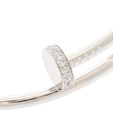 CARTIER カルティエ ジュストアンクル クラシックモデル ダイヤ #17 レディース K18ホワイトゴールド WG ブレスレット Aランク 中古 銀蔵