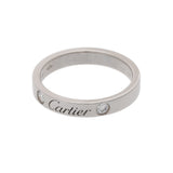 CARTIER カルティエ エングレーブドリング 2Pダイヤ #49 9号 レディース Pt950プラチナ リング・指輪 Aランク 中古 銀蔵