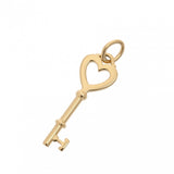 TIFFANY&Co. ティファニー ハートキー ペンダント 鍵モチーフ レディース K18イエローゴールド YG ペンダントトップ Aランク 中古 銀蔵