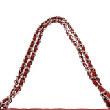 CHANEL シャネル マトラッセ Wフラップ チェーンショルダー 25 レッド レディース ラムスキン ショルダーバッグ ABランク 中古 銀蔵
