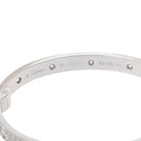 CARTIER カルティエ ラブブレスレット クラシックモデル パヴェダイヤ #16 レディース K18ホワイトゴールド WG ブレスレット Aランク 中古 銀蔵