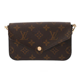 LOUIS VUITTON ルイヴィトン モノグラム ミュルティ ポシェットフェリシー ブラウン/カーキ M80091 レディース モノグラムキャンバス ショルダーバッグ Aランク 中古 銀蔵