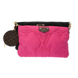 LOUIS VUITTON ルイヴィトン モノグラム マキシミュルティポシェット アクセソワール 2WAY ピンク/ブラック/ブラウン M58980 レディース ナイロン モノグラムキャンバス ショルダーバッグ Aランク 中古 銀蔵