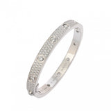 CARTIER カルティエ ラブブレスレット フルダイヤ #16 レディース K18ホワイトゴールド WG ブレスレット Aランク 中古 銀蔵