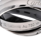 CARTIER カルティエ トリニティ リング #52 セラミッククラシックモデル 12号 レディース K18ホワイトゴールド WG セラミック リング・指輪 Aランク 中古 銀蔵
