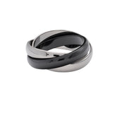 CARTIER カルティエ トリニティ リング #52 セラミッククラシックモデル 12号 レディース K18ホワイトゴールド WG セラミック リング・指輪 Aランク 中古 銀蔵