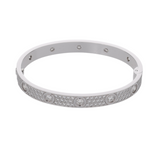 CARTIER カルティエ ラブブレスレット パヴェダイヤ #16 レディース K18ホワイトゴールド WG ブレスレット Aランク 中古 銀蔵