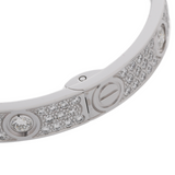 CARTIER カルティエ ラブブレスレット パヴェダイヤ #16 レディース K18ホワイトゴールド WG ブレスレット Aランク 中古 銀蔵
