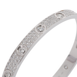 CARTIER カルティエ ラブブレスレット パヴェダイヤ #16 レディース K18ホワイトゴールド WG ブレスレット Aランク 中古 銀蔵