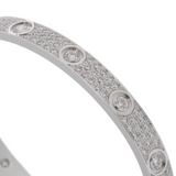 CARTIER カルティエ ラブブレスレット パヴェダイヤ #16 レディース K18ホワイトゴールド WG ブレスレット Aランク 中古 銀蔵