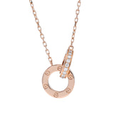 CARTIER カルティエ ラブサークル ネックレス ダイヤ B7219500 レディース K18ピンクゴールド PG ネックレス Aランク 中古 銀蔵