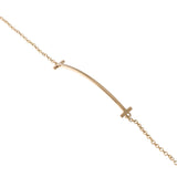 TIFFANY&Co. ティファニー Tスマイル ブレスレット スモール レディース K18ピンクゴールド PG ブレスレット Aランク 中古 銀蔵