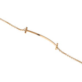 TIFFANY&Co. ティファニー Tスマイル ブレスレット スモール レディース K18ピンクゴールド PG ブレスレット Aランク 中古 銀蔵