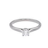 CARTIER カルティエ ソリテール リング #49 ダイヤ0.24ct E-VVS2-VG 一粒ダイヤ 9号 レディース Pt950プラチナ リング・指輪 Aランク 中古 銀蔵