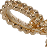 VAN CLEEF & ARPELS ヴァンクリーフ＆アーペル マジックアルハンブラ ロング ブルーアゲート レディース K18イエローゴールド YG ネックレス Aランク 中古 銀蔵