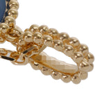 VAN CLEEF & ARPELS ヴァンクリーフ＆アーペル マジックアルハンブラ ロング ブルーアゲート レディース K18イエローゴールド YG ネックレス Aランク 中古 銀蔵