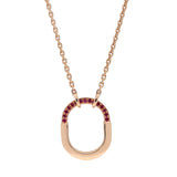 TIFFANY&Co. ティファニー ロックスモールペンダント ネックレス ピンクサファイア レディース K18ローズゴールド RG ネックレス Aランク 中古 銀蔵