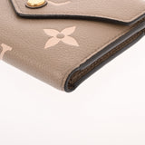 LOUIS VUITTON ルイヴィトン モノグラムアンプラント ポルトフォイユ ヴィクトリーヌ トゥルトレームクレーム M81861 レディース レザー 二つ折り財布 ABランク 中古 銀蔵