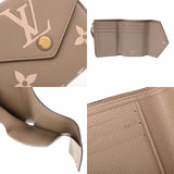 LOUIS VUITTON ルイヴィトン モノグラムアンプラント ポルトフォイユ ヴィクトリーヌ トゥルトレームクレーム M81861 レディース レザー 二つ折り財布 ABランク 中古 銀蔵