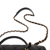 CHANEL シャネル スモール トップハンドルフラップ ブラック AS3653 レディース キャビアスキン ショルダーバッグ Aランク 中古 銀蔵
