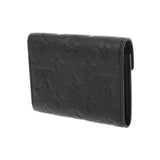 LOUIS VUITTON ルイヴィトン モノグラムアンプラント ポルトフォイユ ヴィクトリーヌ ノワール M64060 レディース レザー 三つ折り財布 未使用 銀蔵