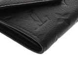 LOUIS VUITTON ルイヴィトン モノグラムアンプラント ポルトフォイユ ヴィクトリーヌ ノワール M64060 レディース レザー 三つ折り財布 未使用 銀蔵