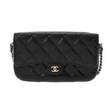 CHANEL シャネル マトラッセ フラップフォンケース ブラック AP2096 レディース キャビアスキン ショルダーバッグ ABランク 中古 銀蔵