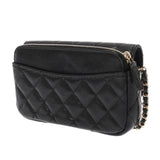 CHANEL シャネル マトラッセ フラップフォンケース ブラック AP2096 レディース キャビアスキン ショルダーバッグ ABランク 中古 銀蔵