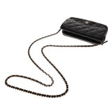 CHANEL シャネル マトラッセ フラップフォンケース ブラック AP2096 レディース キャビアスキン ショルダーバッグ ABランク 中古 銀蔵