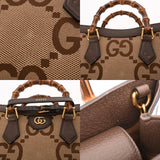 GUCCI グッチ ダイアナ スモール GGショルダー ブラウン 660195 レディース キャンバス バンブー ハンドバッグ Aランク 中古 銀蔵