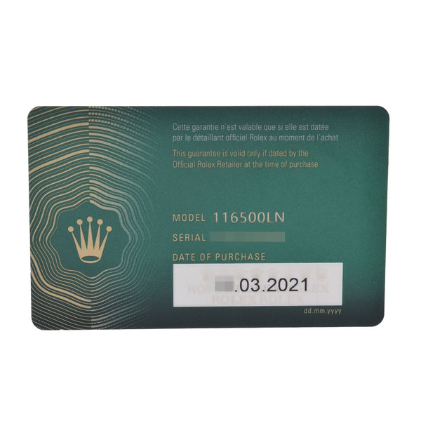 [Cash special price] ROLEX Rolex Daytona May 2022 New Gala 116500LN Men Men SS Watch Automatic White Dial Unused Ginzo