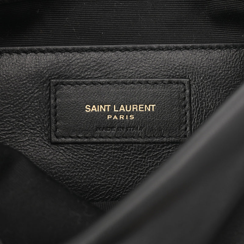 YVES SAINT LAURENT イヴサンローラン ジェイミー 4.3 ミニチェーンバッグ ブラック GP金具 レディース ラムスキン ショルダーバッグ Aランク 中古 銀蔵